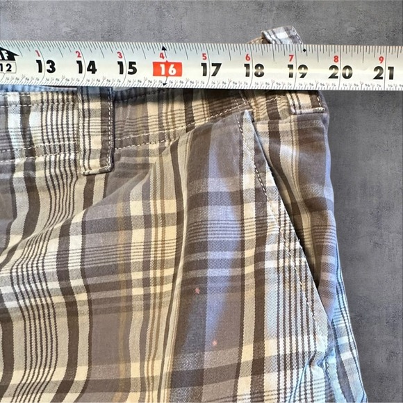 Eddie Bauer Cargo Mens Plaid Outdoor Hike 100% Cotton Shorts 38-READ - Picture 4 of 8